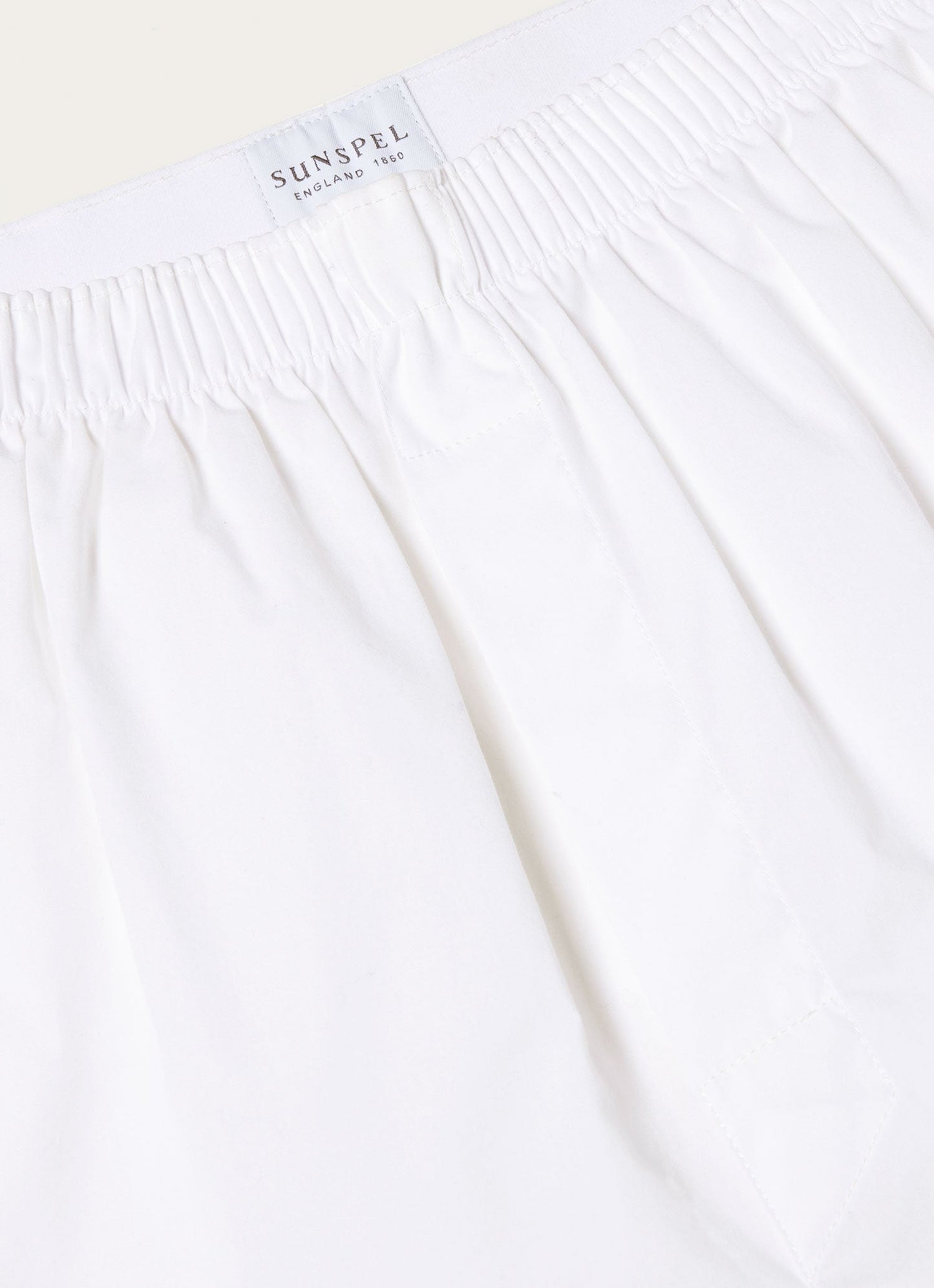 Mens Poplin Cotton Boxer Short In White Mbox4700