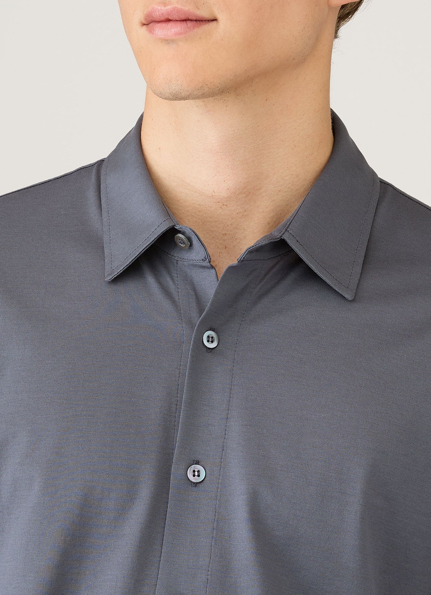 Mens Classic Jersey Shirt In Slate Blue Msht2047 Buua