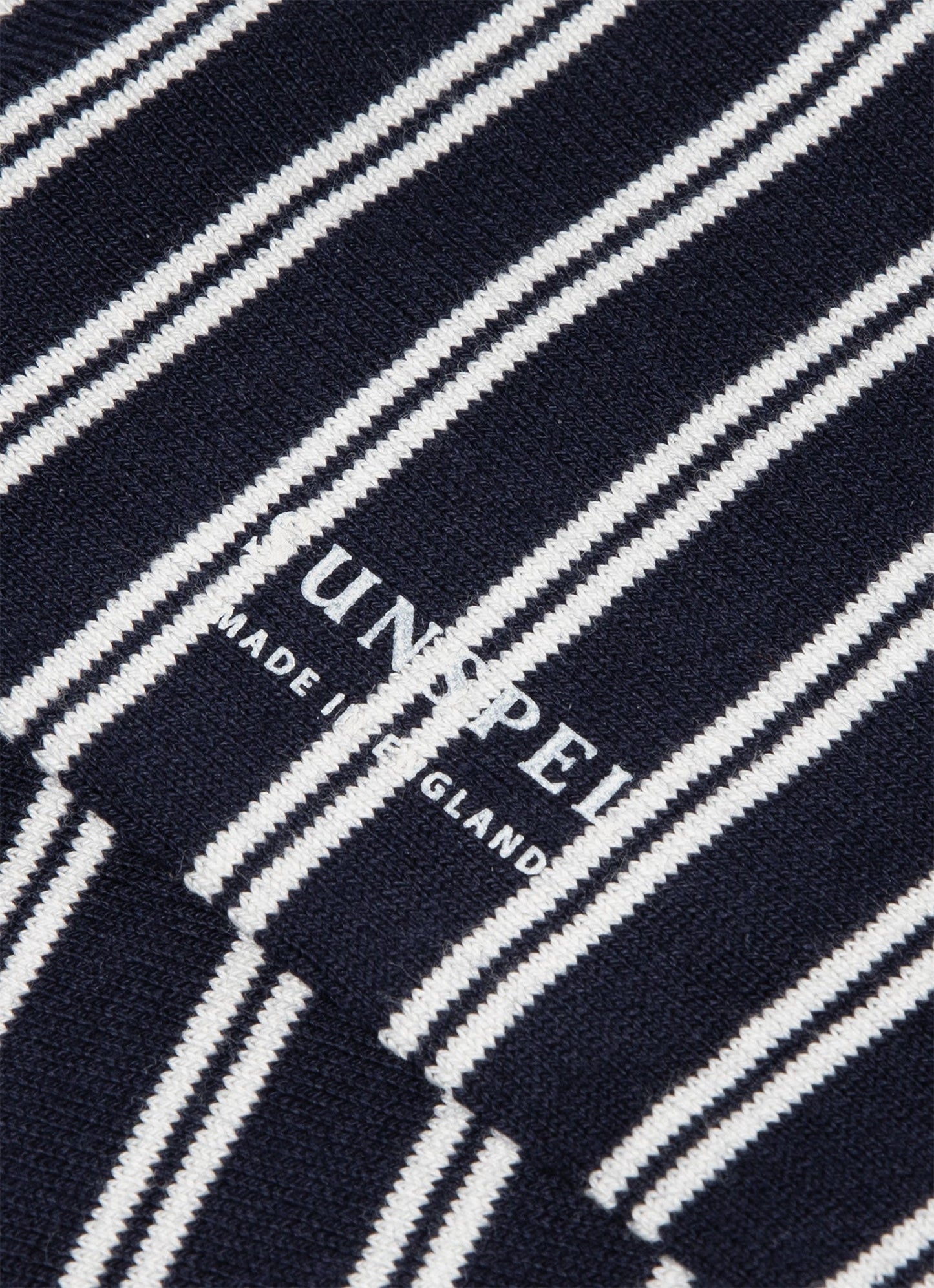 Men's Cotton Socks in Navy/Ecru