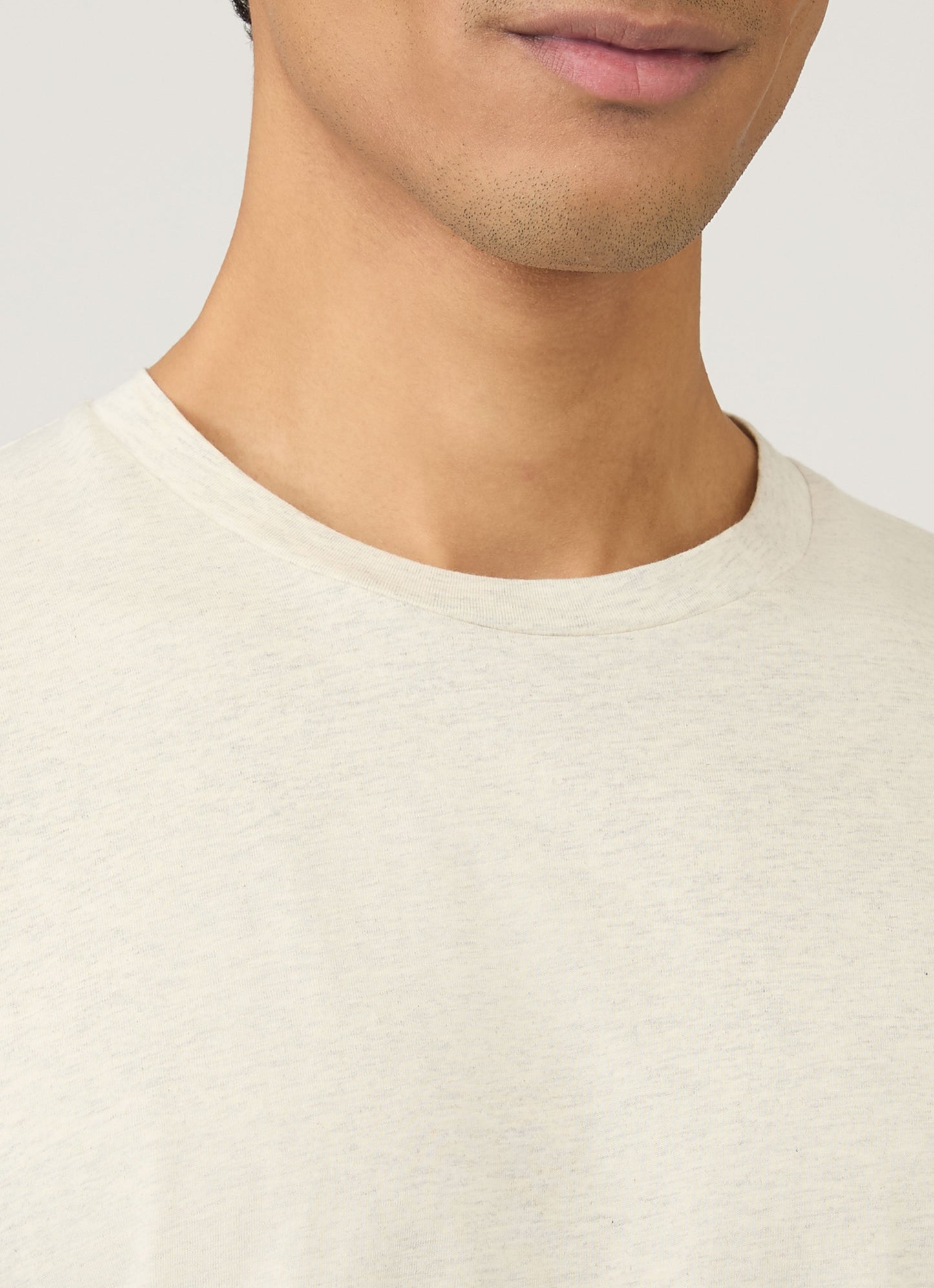 Mens Organic Cotton Tshirt In Archive White Melange