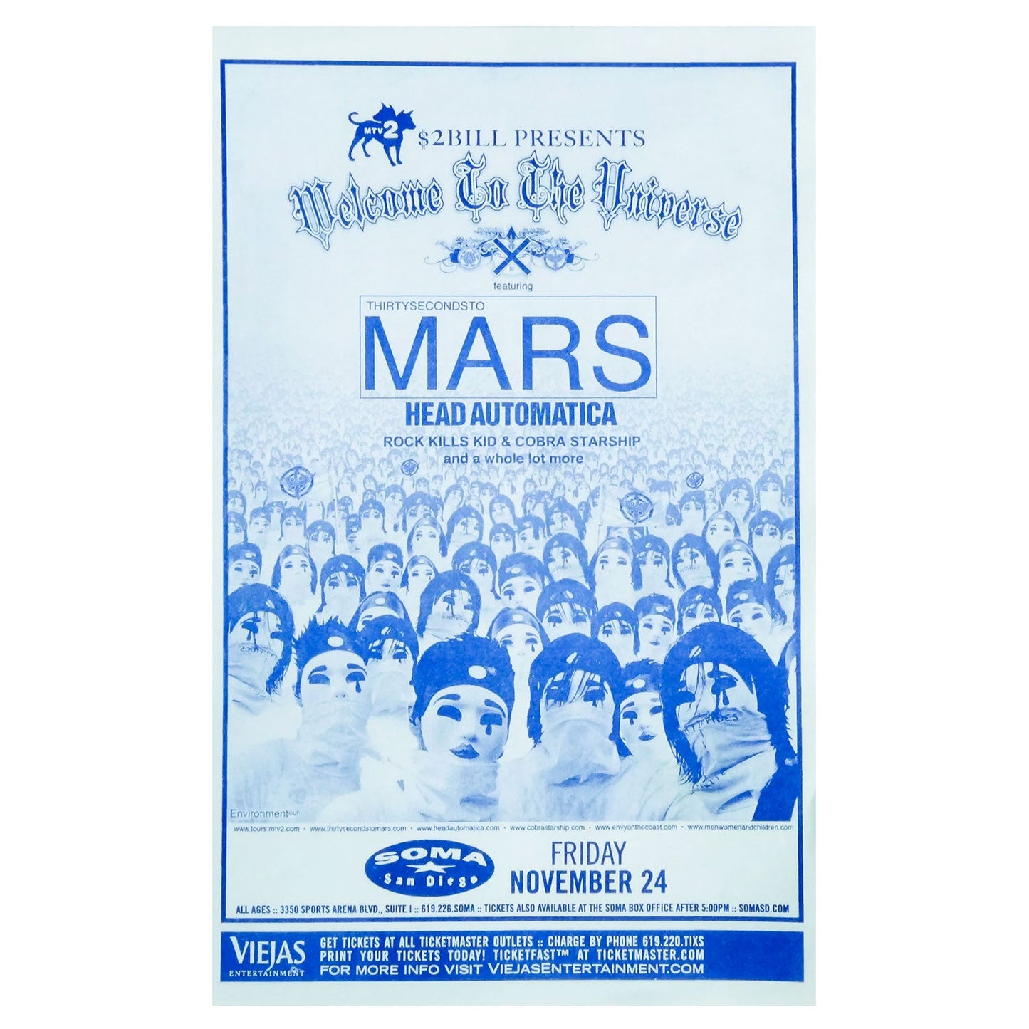 30 Seconds To Mars Mars Concert Promo Poster