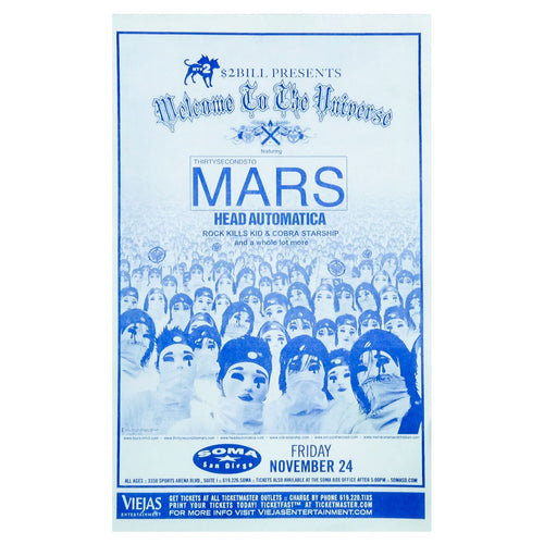 30 Seconds To Mars Mars Concert Promo Poster