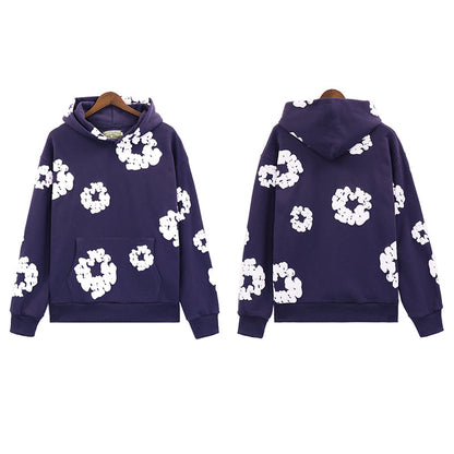 Denim Tears Outfit:Hoodie/Sweatpants (Separate Purchase Options) Loose Hooded Sweatshirt Casual Sweatpants