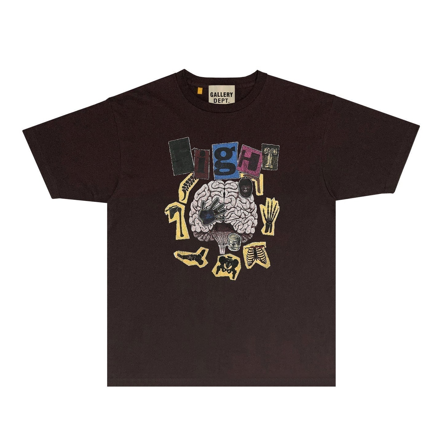 Gallery Dept T Shirt Retro Printed Loose Short-Sleeved Shirt