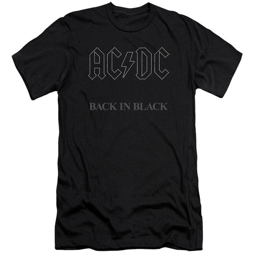 AC/DC Back In Black (Canvase Brand) Adult Slim Fit Slim Fit T-shirt