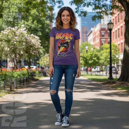 AC/DC For Those About To Rock '81 Ladies T-Shirt Junior Top