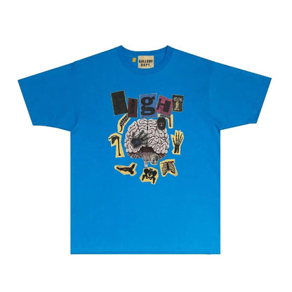 Gallery Dept T Shirt Retro Printed Loose Short-Sleeved Shirt