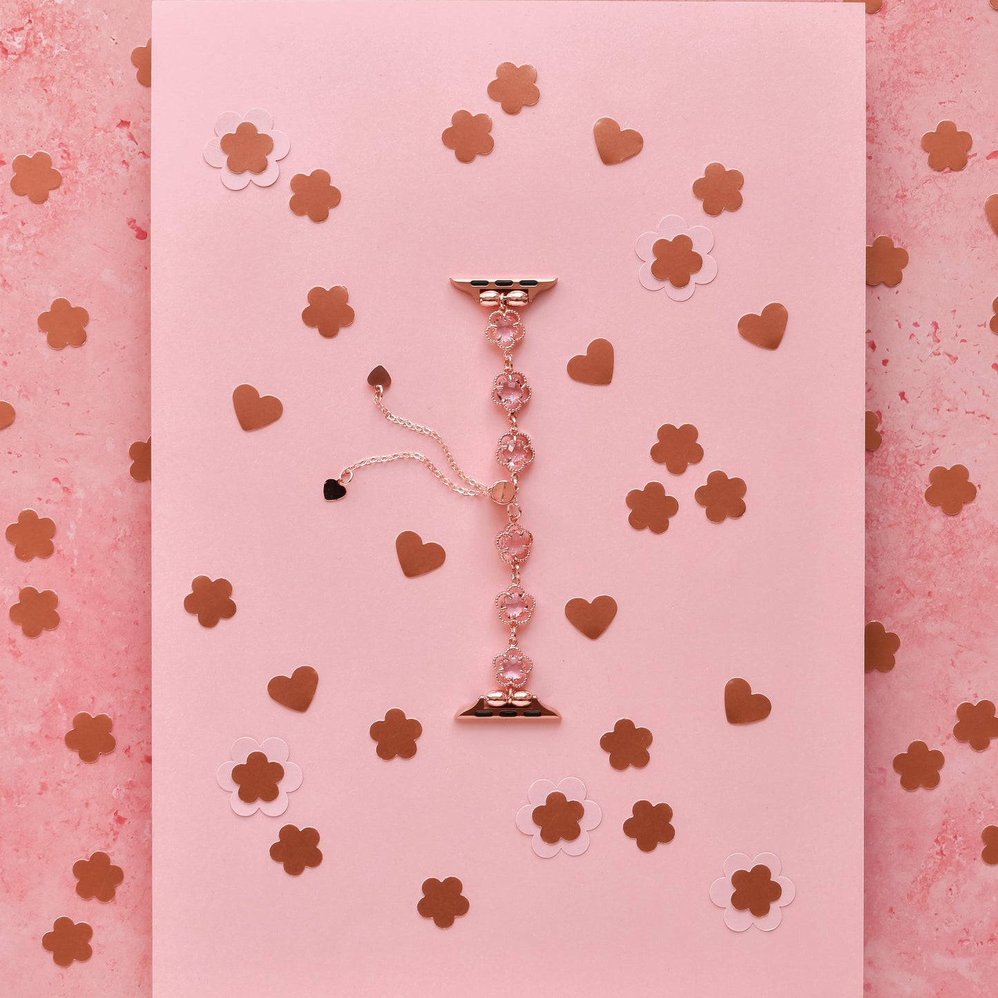Rose Gold Flower Bracelet Apple Watch Strap