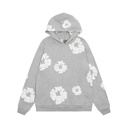 Denim Tears Outfit:Hoodie/Sweatpants (Separate Purchase Options) Loose Hooded Sweatshirt Casual Sweatpants