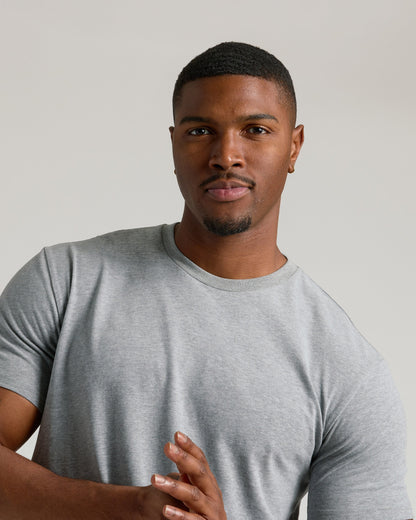 Heather Gray Tall Straight Hem Crew Neck T-Shirt