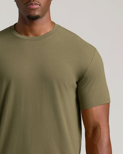 Classic Tall Straight Hem Crew Neck T-Shirt 3-Pack