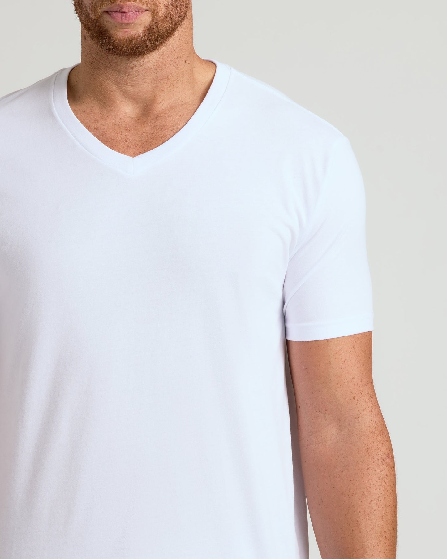 White Short Sleeve Tall Classic V-Neck 6-Pack