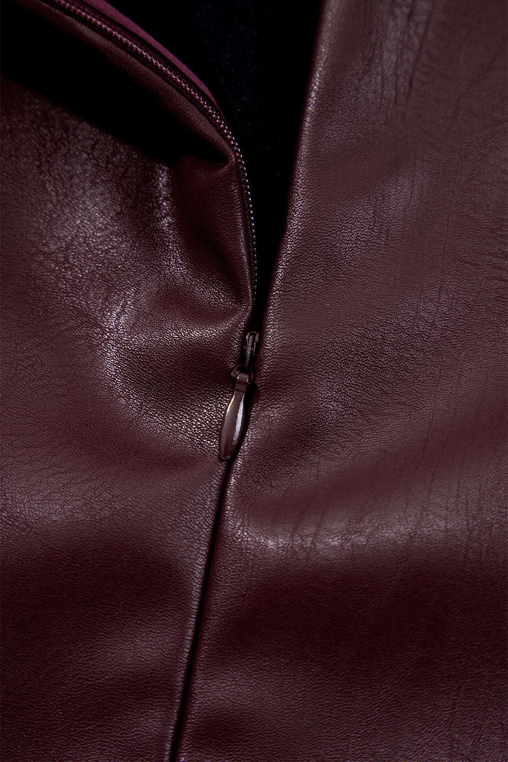 Wild Ginger Vegan Leather Sleeveless Mini Dress