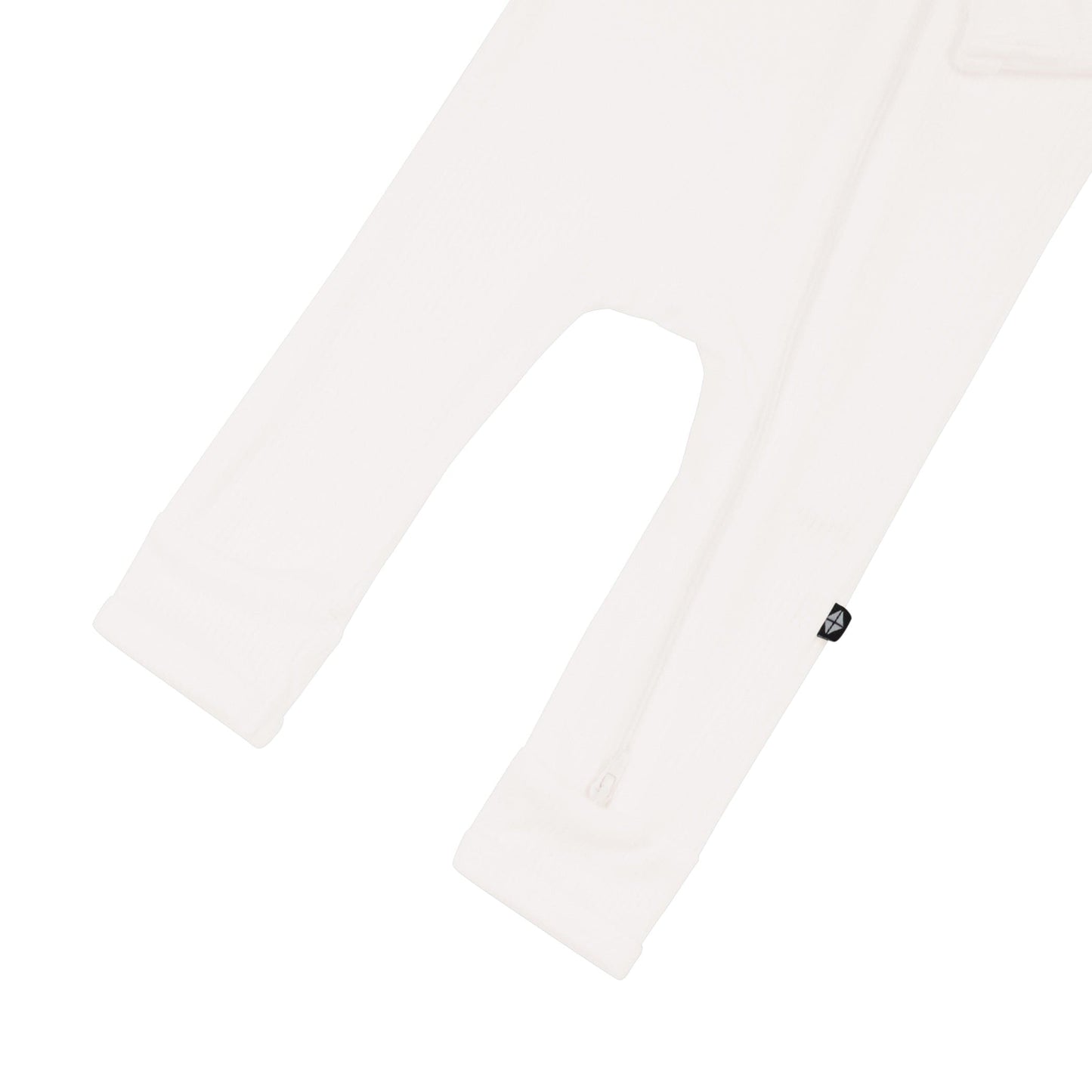 Ribbed Zipper Romper in Cloud