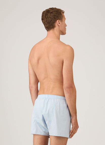 Mens Poplin Cotton Boxer Short In Blue Mbox4700 Buan