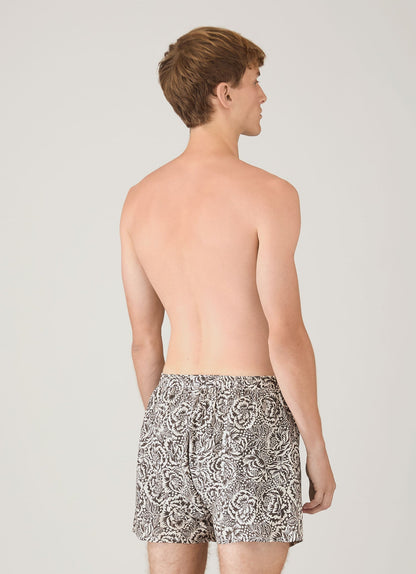 Mens Classic Boxer Shorts In Liberty Fabric In Cedar Rose Floral Mbox4701L Bkbm
