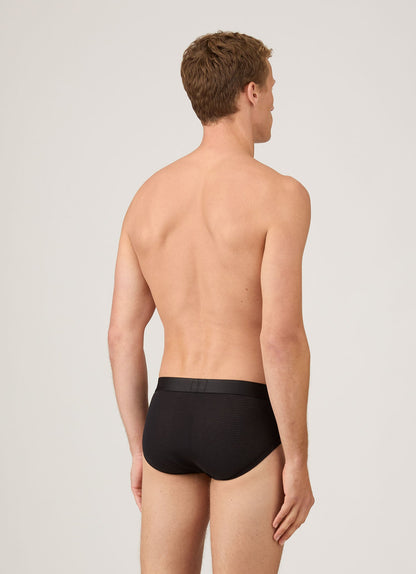 Mens Cellular Cotton Briefs In Black Mbrf4519 Bkaa