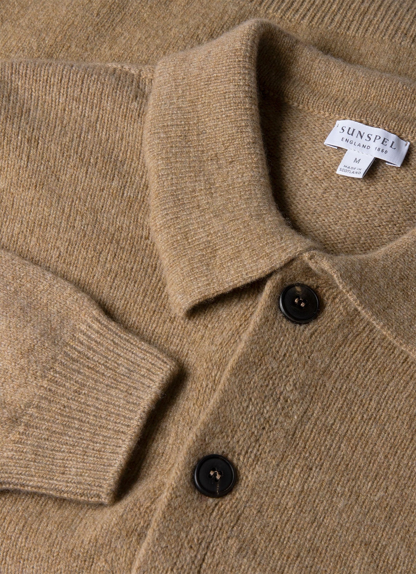 Mens Lambswool Cardigan In Sandstone Mcar8296 Brfc