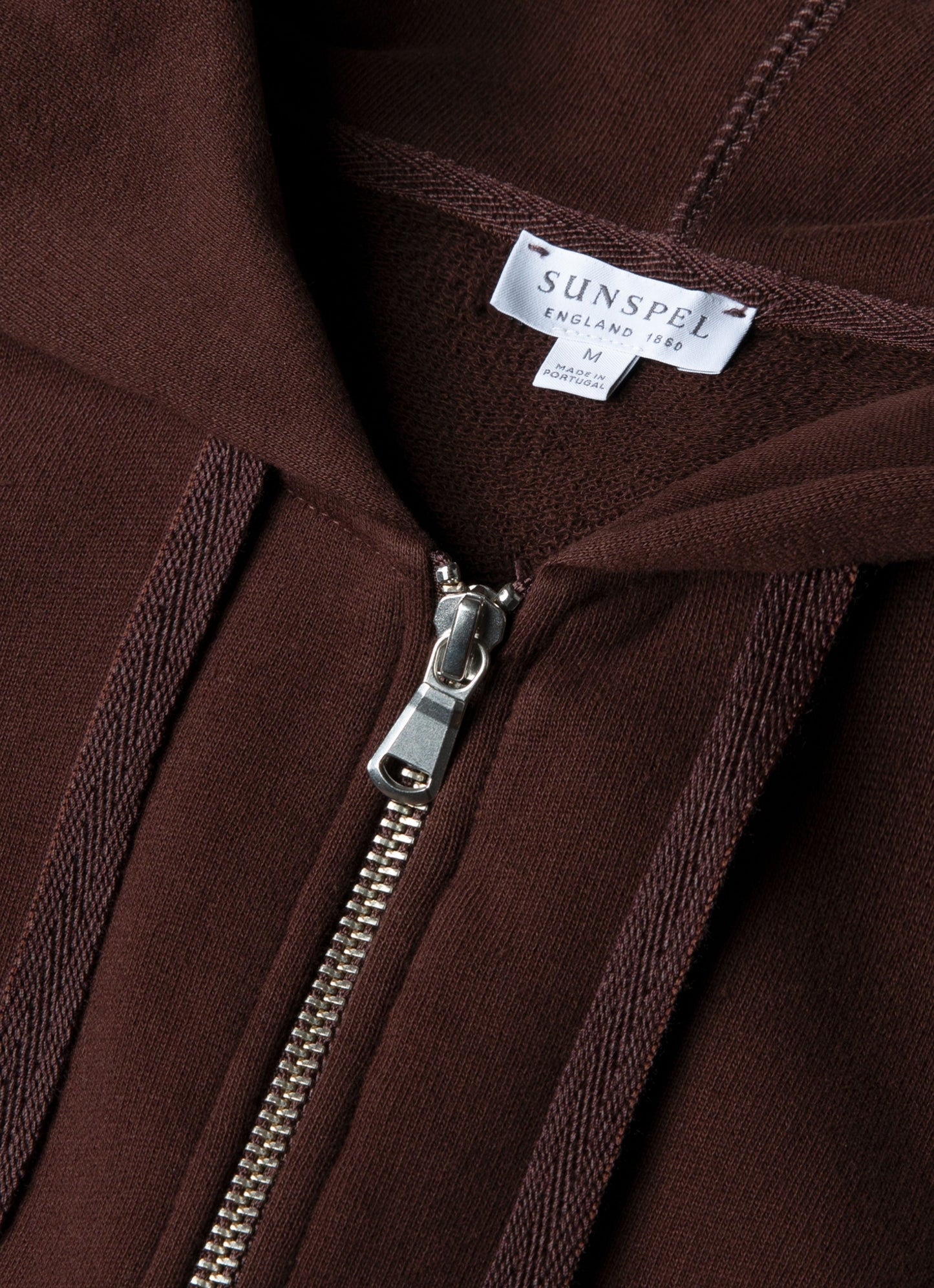 Mens Loopback Zip Hoodie In Truffle Mhod1517 Brgd