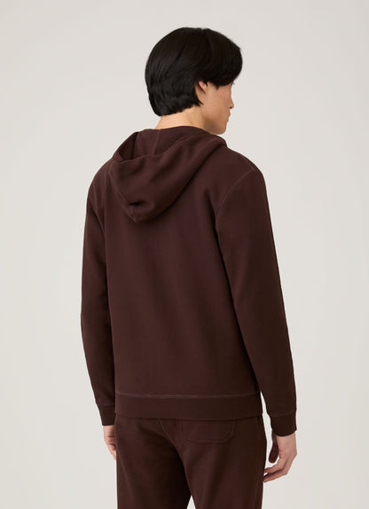 Mens Loopback Zip Hoodie In Truffle Mhod1517 Brgd