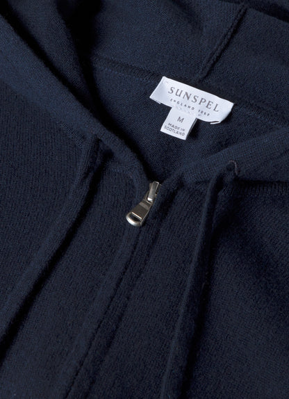 Mens Cashmere Hoodie In Navy Mhod8300 Buaa