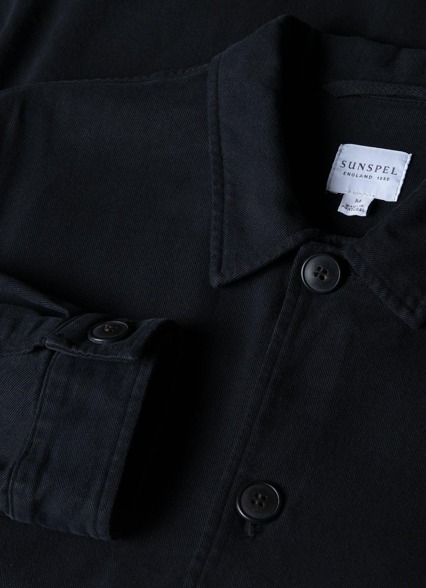Mens Brushed Cotton Twin Pocket Jacket In Black Mjac7115 Bkaa