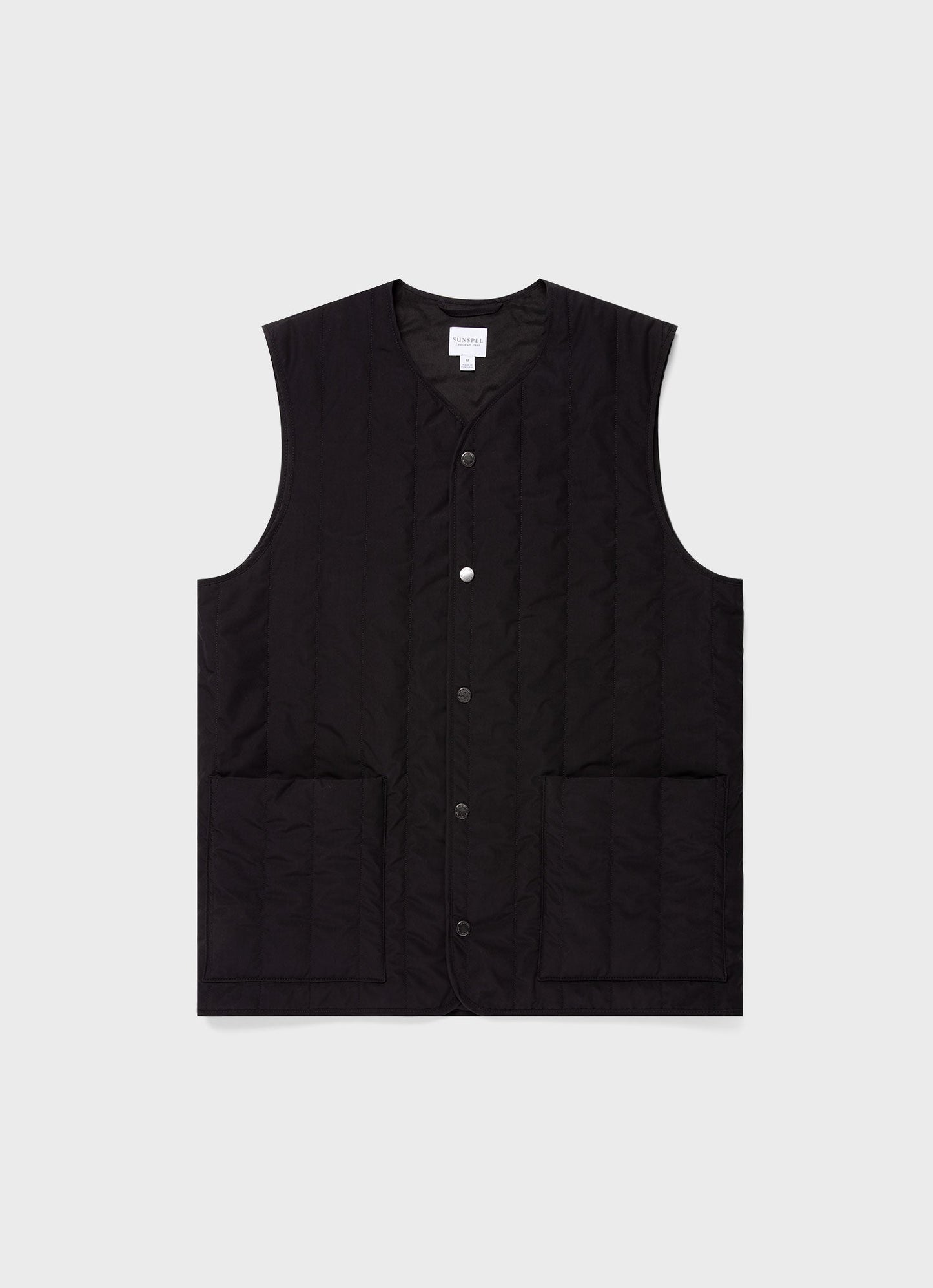 Mens Quilted Liner Gilet In Black Mjac7124 Bkaa
