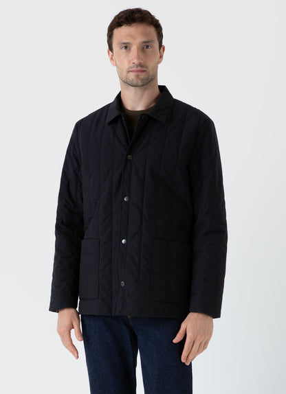 Mens Quilted Twin Pocket Jacket In Black Mjac7125 Bkaa