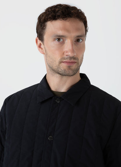 Mens Quilted Twin Pocket Jacket In Black Mjac7125 Bkaa
