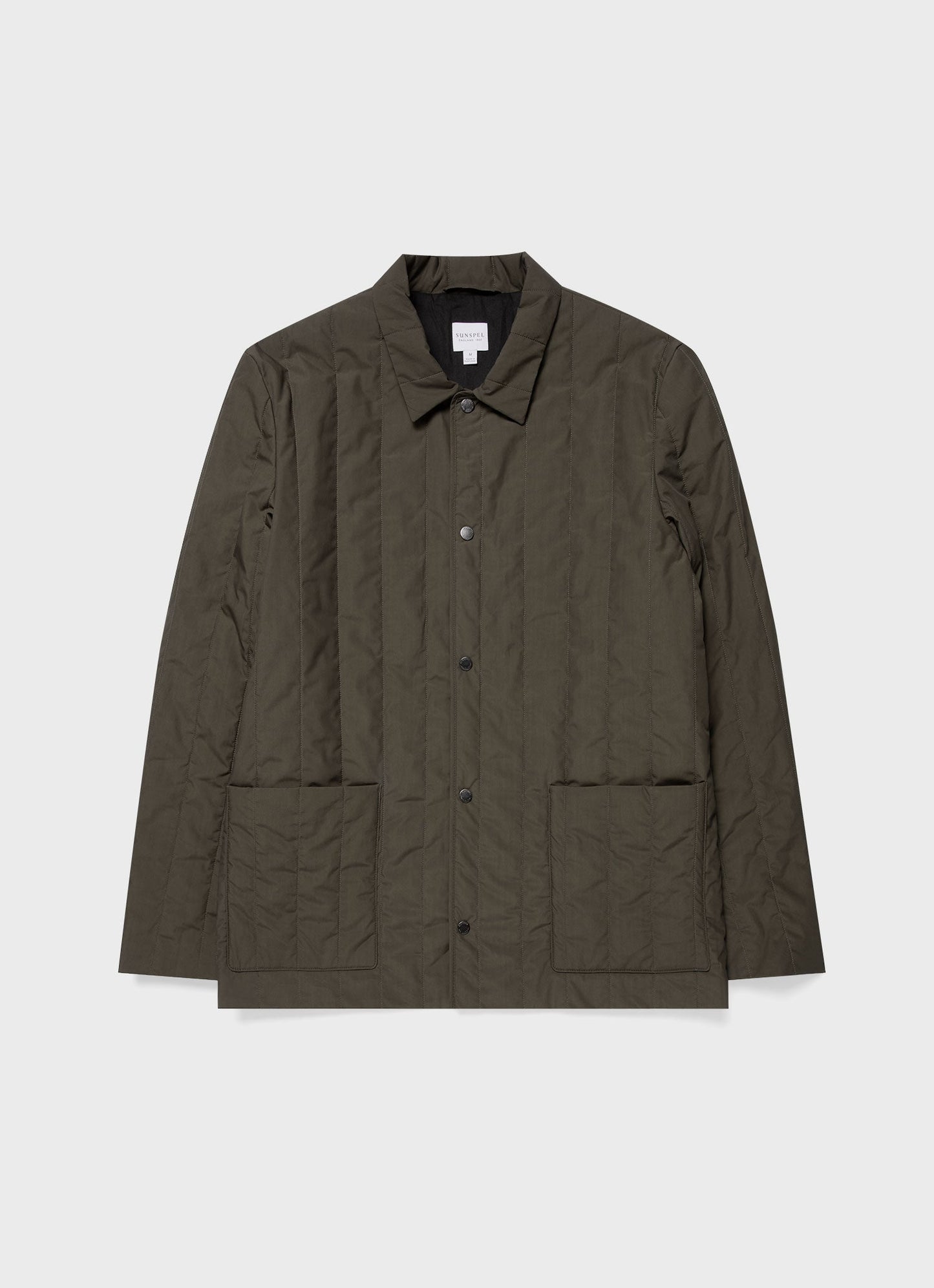 Mens Quilted Twin Pocket Jacket In Dark Olive Mjac7125 Gngw