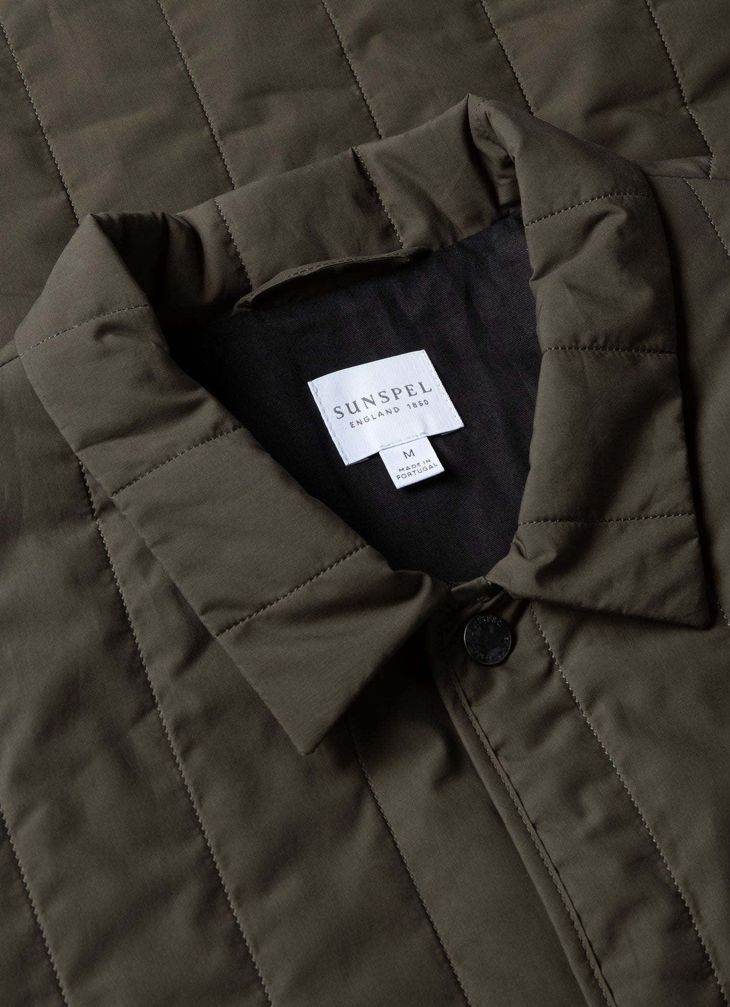 Mens Quilted Twin Pocket Jacket In Dark Olive Mjac7125 Gngw