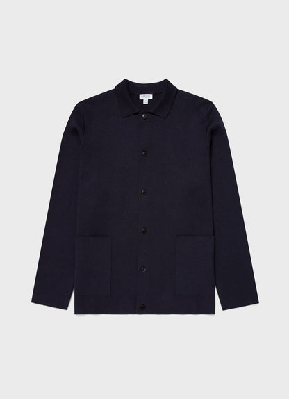 Mens Milano Knit Jacket In Navy Mjac7131 Buaa