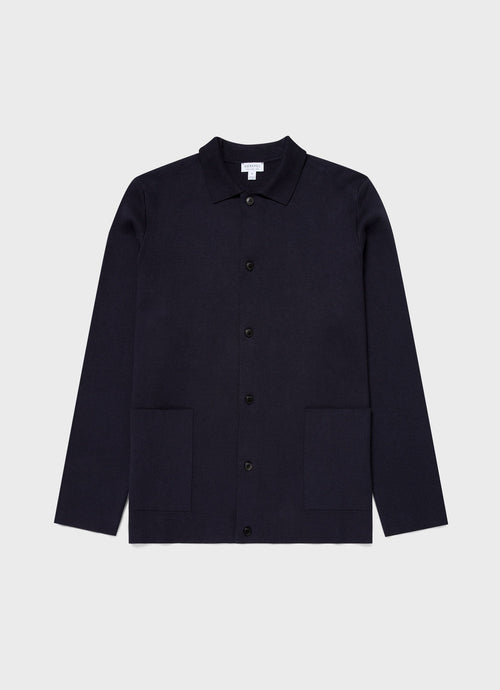 Mens Milano Knit Jacket In Navy Mjac7131 Buaa