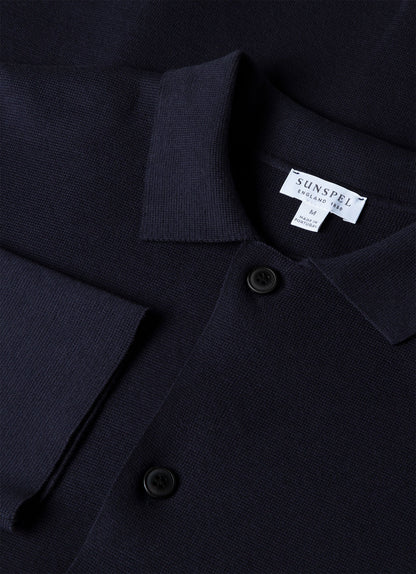 Mens Milano Knit Jacket In Navy Mjac7131 Buaa