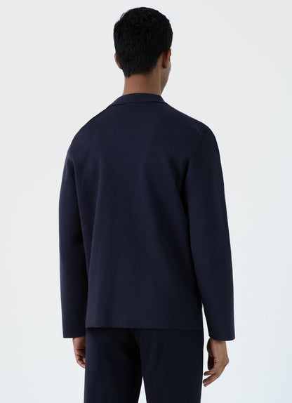 Mens Milano Knit Jacket In Navy Mjac7131 Buaa