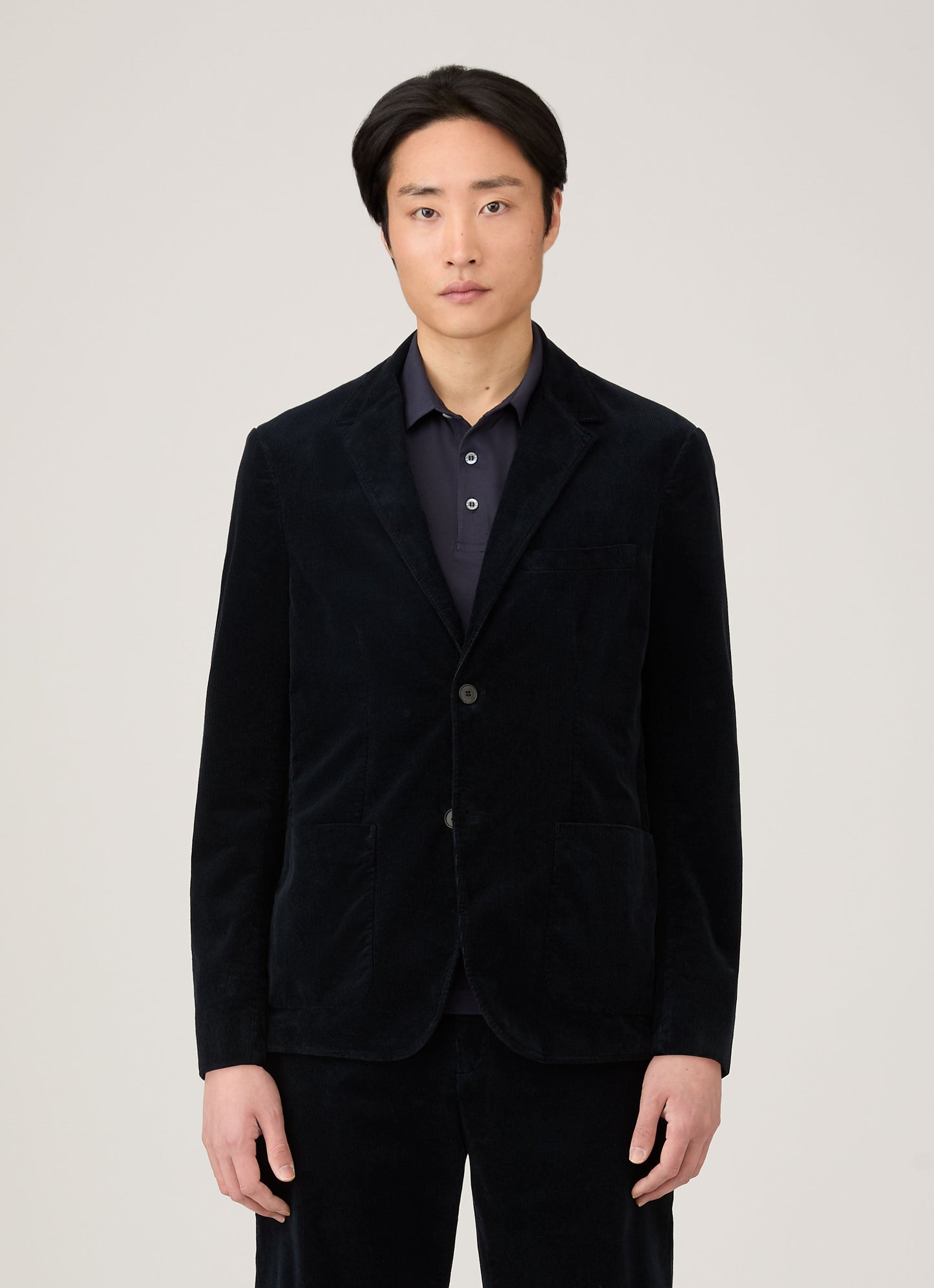 Mens Corduroy Blazer In Navy Mjac7179 Buaa