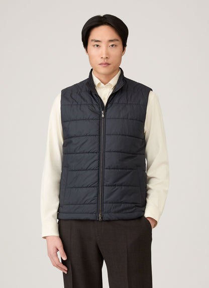 Mens Insulated Gilet In Navy Mjac7193 Buaa
