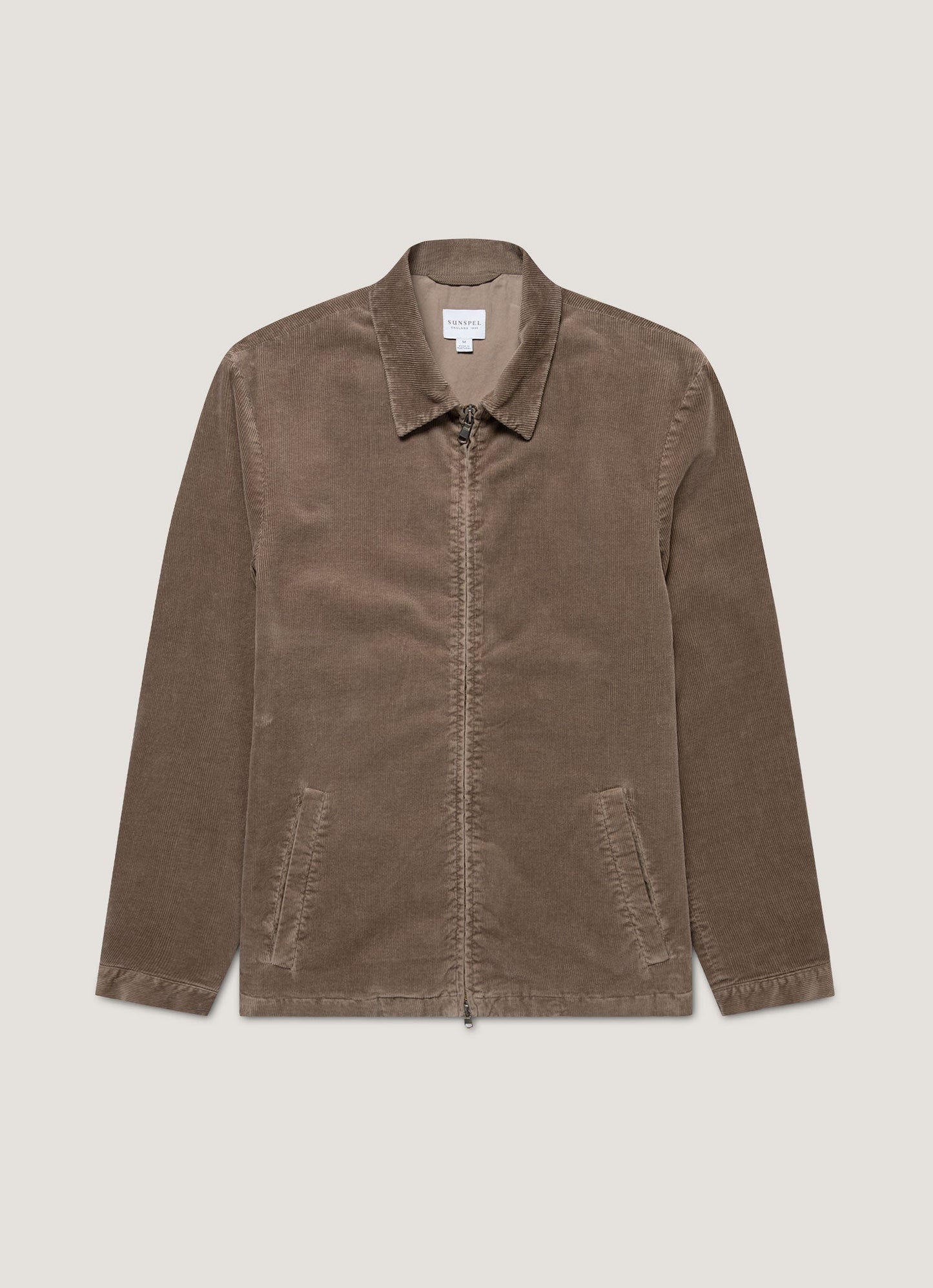 Mens Corduroy Harrington Jacket In Bark Mjac7195 Brgc