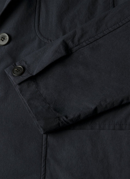 Mens Lightweight Cotton Poplin Jacket In Navy Mjac7209 Buaa