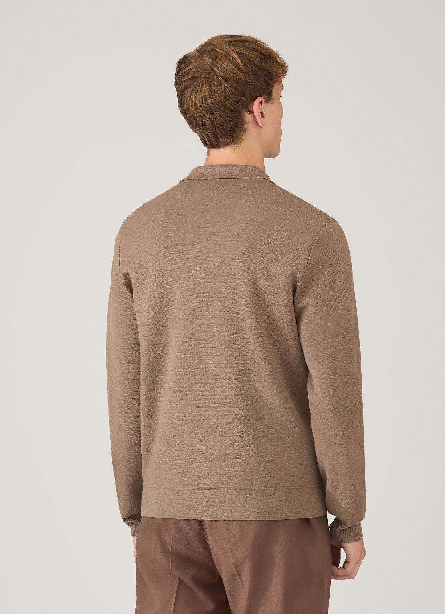 Mens Merino Milano Zip Jacket In Sandstone Mjac8297 Brfc