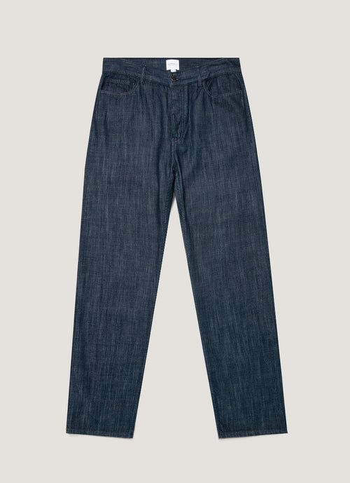 Mens Japanese Denim Jeans In Rinse Wash Denim Mjea3907 Bupc