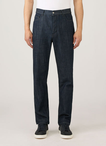 Mens Japanese Denim Jeans In Rinse Wash Denim Mjea3907 Bupc