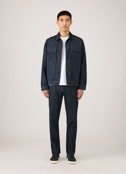 Mens Japanese Denim Jeans In Rinse Wash Denim Mjea3907 Bupc