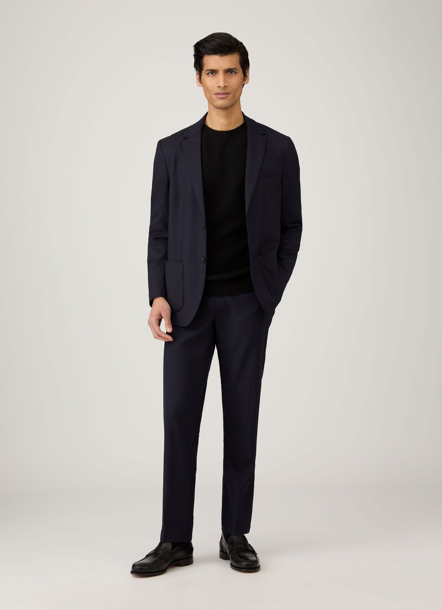 Men S Crew Neck Sweater In Black