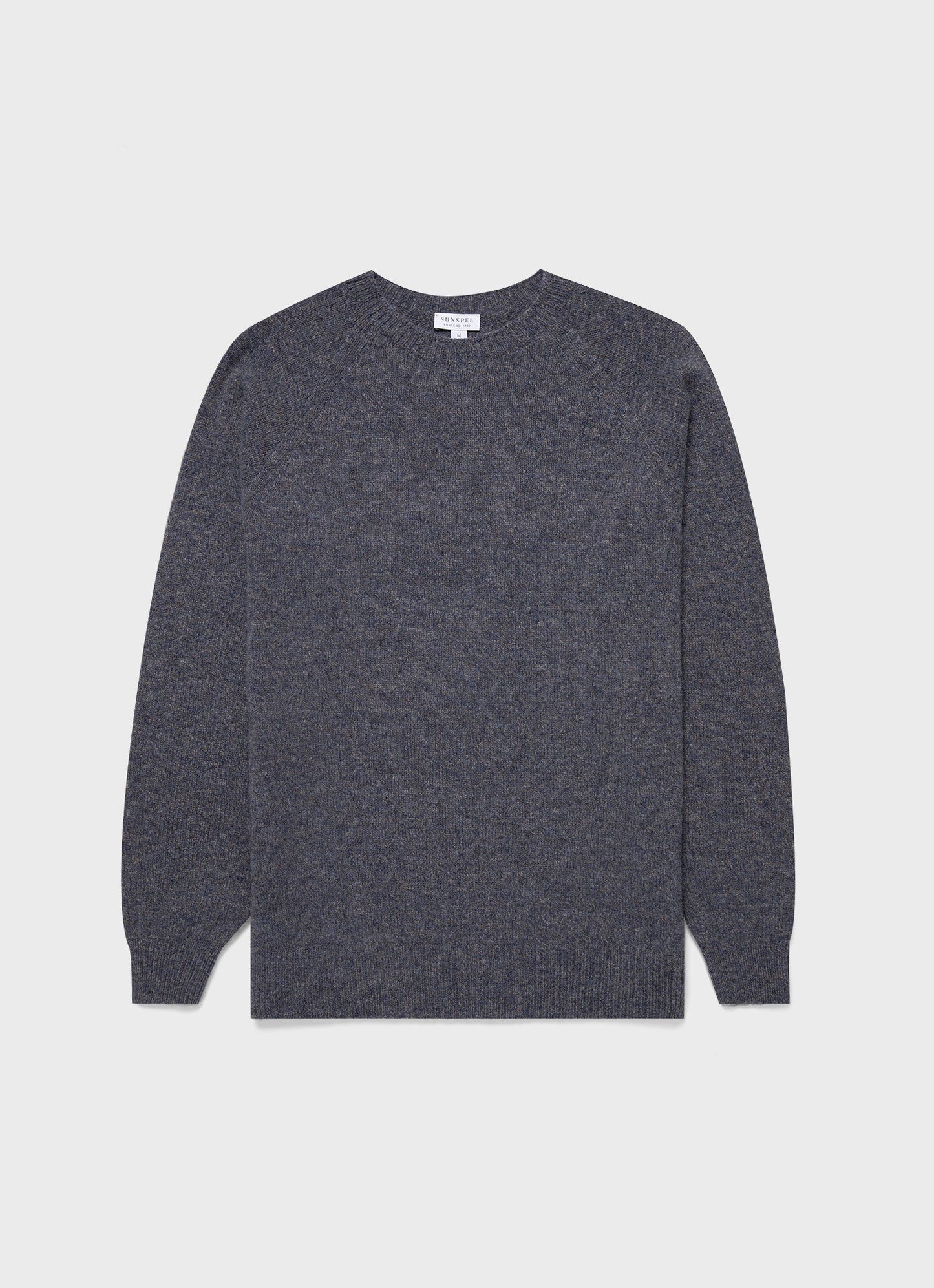Mens Lambswool Crew Neck Jumper In Slate Blue Twist Mjum8066 Buve