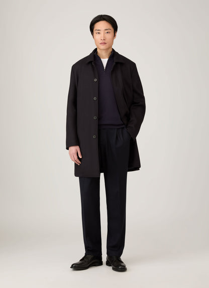 Mens Sea Island Cashmere Half Zip In Midnight Navy Mjum8284 Buvn