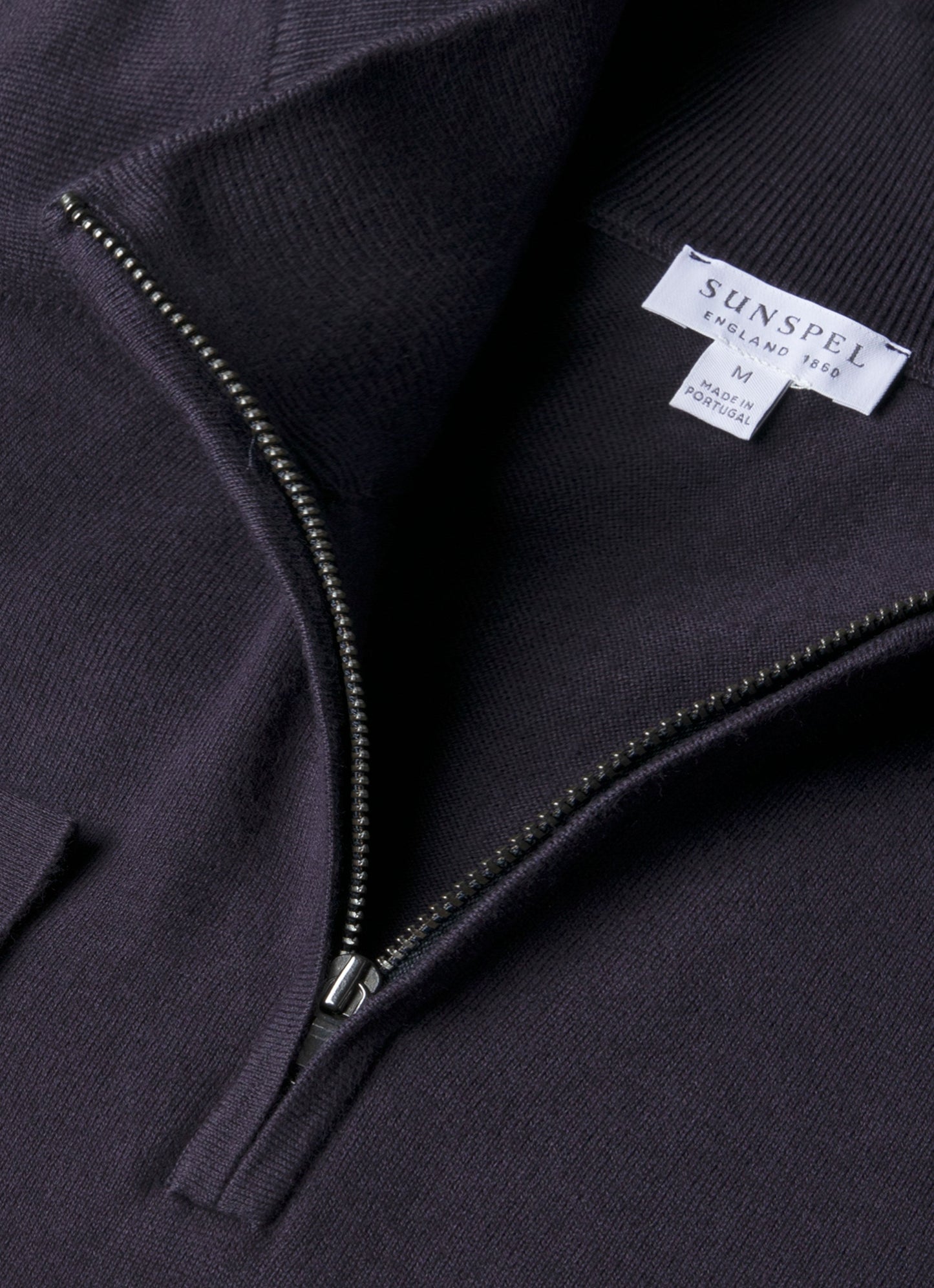 Mens Sea Island Cashmere Half Zip In Midnight Navy Mjum8284 Buvn