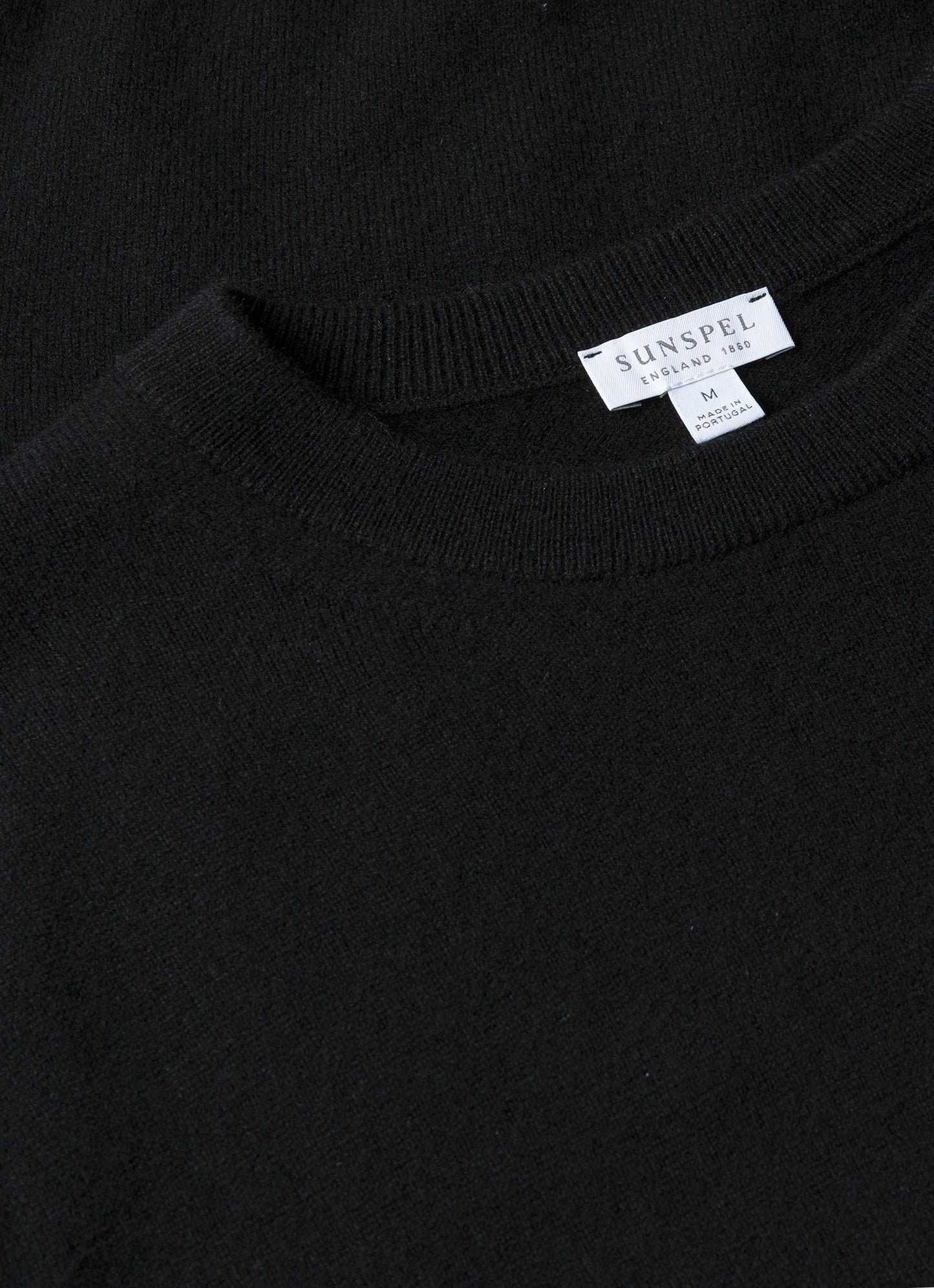 Mens Cashmere Crew Neck Jumper In Black Mjum8291 Bkaa