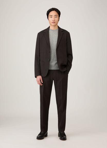 Mens Cashmere Crew Neck Jumper In Grey Melange Mjum8291 Gyaa