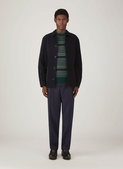 Mens Lambswool Fair Islejumper In Holly Green Mjum8321 Gnjp
